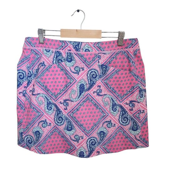 Ralph Lauren RLX Skorts Women's M Pickleball Tennis‎ Floral Stretch Paisley Pink - Picture 1 of 13